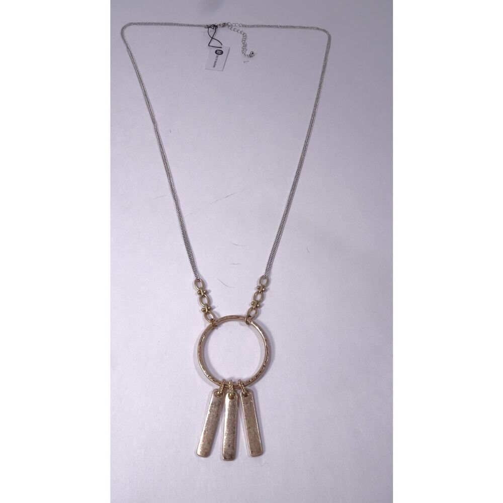 bay to baubles Stitchfix Women's Hammered GoldStick Pendant Necklace NWT 58 eac